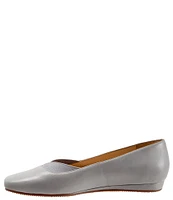 SoftWalk Viana Leather Square Toe Slip-On Flats