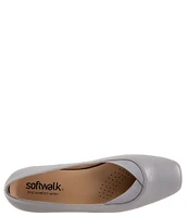 SoftWalk Viana Leather Square Toe Slip-On Flats