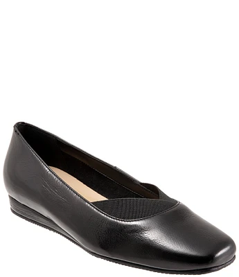 SoftWalk Viana Patent Leather Square Toe Slip-On Flats