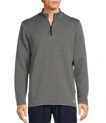 Solaris Active Knit Long Sleeve Textured Quarter-Zip Pullover