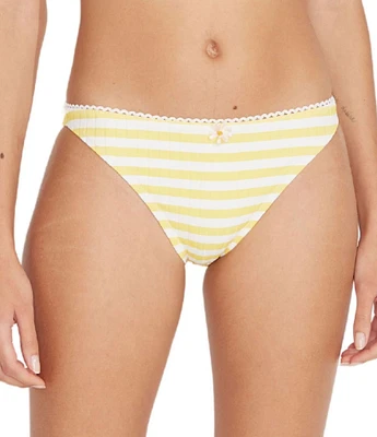 SOLID & STRIPED The Daphne Low Rise Striped Swim Bottom