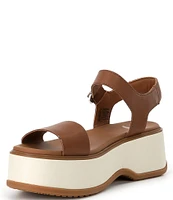 Sorel Dayspring Leather Platform Sandals