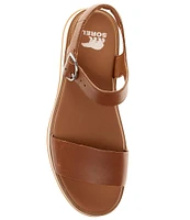 Sorel Dayspring Leather Platform Sandals