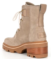 Sorel Joan Now Lace-Up Suede Lug Sole Platform Booties