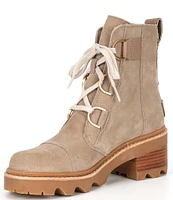 Sorel Joan Now Lace-Up Suede Lug Sole Platform Booties