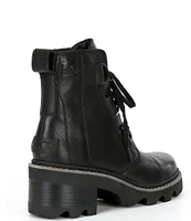 Sorel Joan Now Waterproof Lace-Up Lug Sole Leather Booties