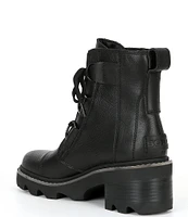 Sorel Joan Now Waterproof Lace-Up Lug Sole Leather Booties