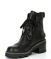 Sorel Joan Now Waterproof Lace-Up Lug Sole Leather Booties