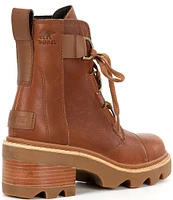 Sorel Joan Now Waterproof Lace-Up Lug Sole Leather Booties