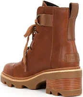 Sorel Joan Now Waterproof Lace-Up Lug Sole Leather Booties