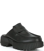 Sorel ONA AVE Leather Platform Loafer Mules