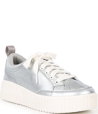 Sorel ONA AVE Low Waterproof Metallic Leather Sneakers