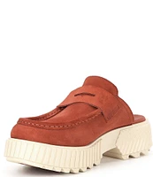 Sorel ONA AVE Suede Platform Loafer Mules