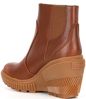 Sorel ONA Ave Zip Wedge Waterproof Leather Booties