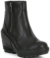 Sorel ONA Ave Zip Wedge Waterproof Leather Booties