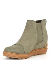 Sorel Evie II Chelsea Waterproof Suede Hidden Wedge Booties