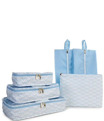 Southern Living Blue Bow 6-Piece Packing Cube Set