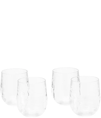 Southern Living Acrylic Ribbed Stemless Wine Glasses