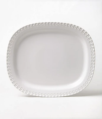 Southern Living Alexa Embossed Stoneware Oval Platter