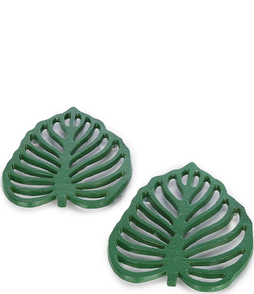 Southern Living Aluminum Palm Leaf Trivets, Set of 2