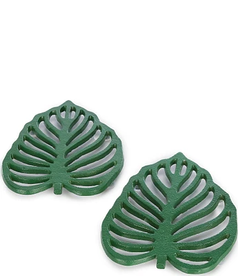 Southern Living Aluminum Palm Leaf Trivets, Set of 2