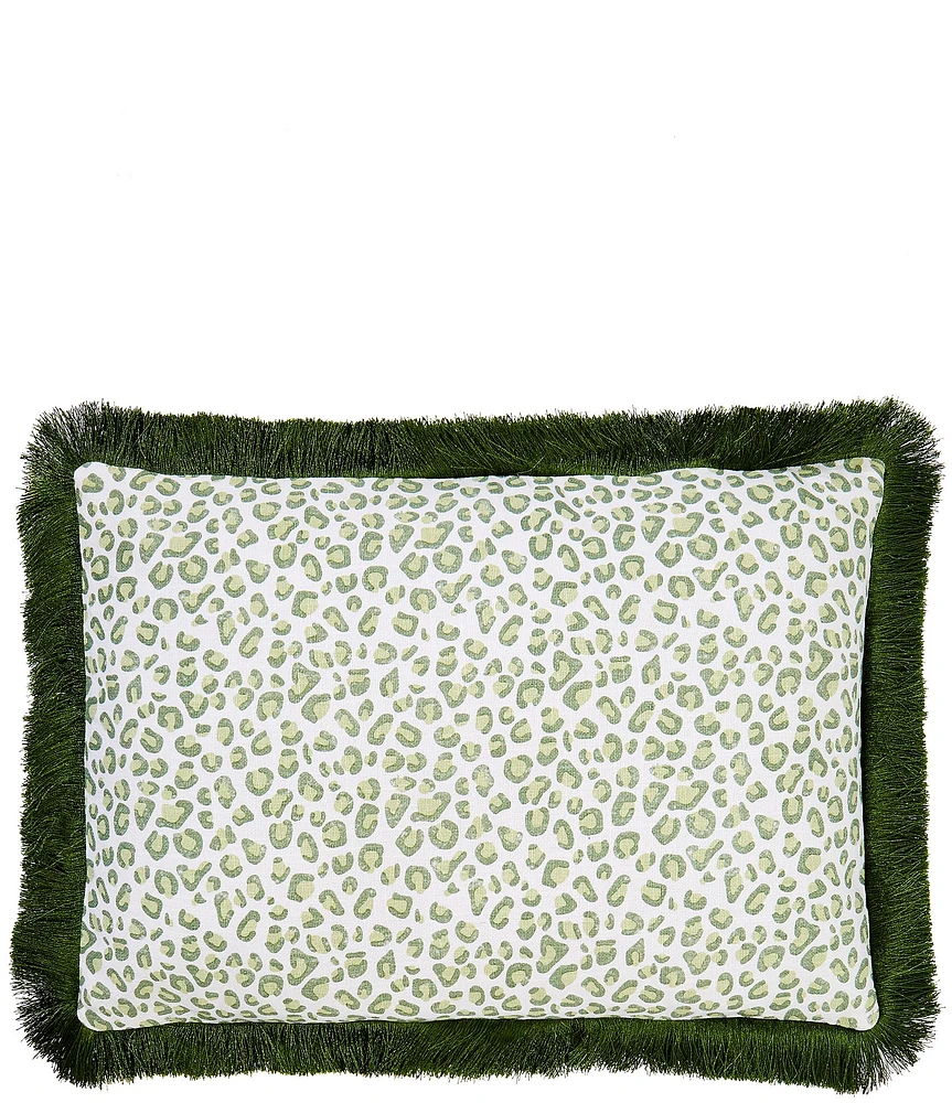 Southern Living Animal Print Fringe Trimmed Breakfast Pillow