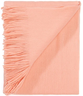 Southern Living Ashford Brushed Knit Fringed Acrylic Throw Blanket