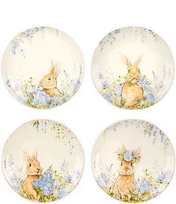 Southern Living Assorted Bunny Plates, Set of 4