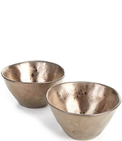 Southern Living Astra Collection Bronze Metallic Glazed Cereal Bowls, Set of 2