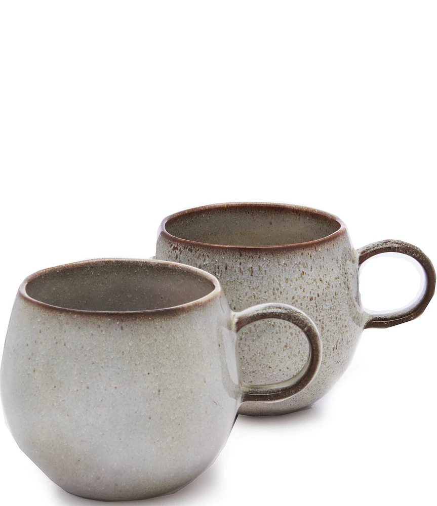 Southern Living Astra Collection Glazed Belly Coffee Mugs, Set of 2
