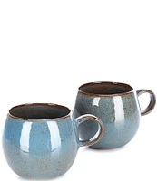 Southern Living Astra Collection Glazed Belly Coffee Mugs, Set of 2