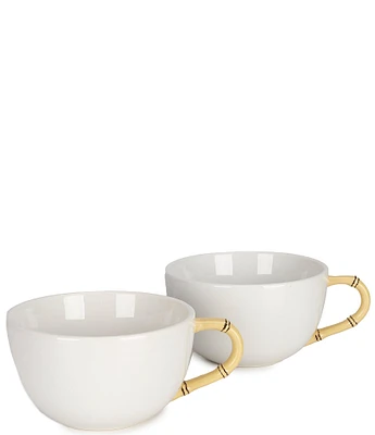 Southern Living Bamboo Latte Mugs, Set of 2