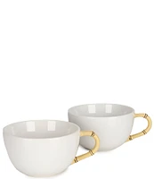 Southern Living Bamboo Latte Mugs, Set of 2