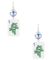 Southern Living Bead Mahjong Tile Drop Earrings