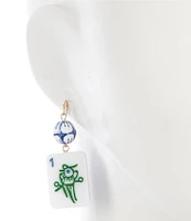 Southern Living Bead Mahjong Tile Drop Earrings