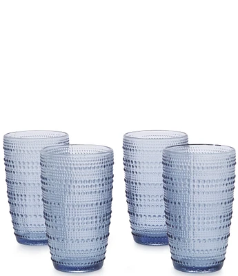 Southern Living 4-Piece Beaded Highball Glass Set