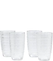 Southern Living 4-Piece Beaded Highball Glass Set