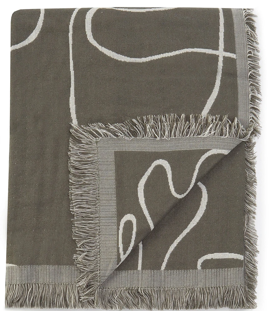 Southern Living Blakely Reversible Fringed Throw