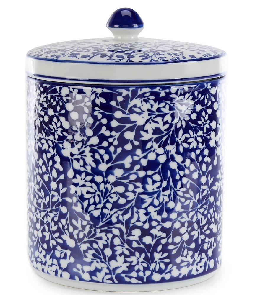 Southern Living Blue & White Collection Chinoiserie Ceramic Medium Canister