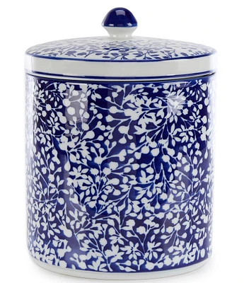 Southern Living Blue & White Collection Chinoiserie Ceramic Canister