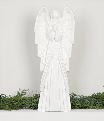 Southern Living Blue Christmas Collection Paperclay Angel Figurine