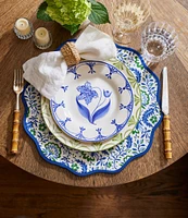 Southern Living Genevieve Collection Blue Hand Painted Salad Plate