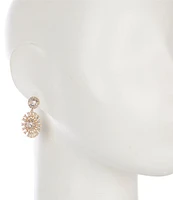 Southern Living Borrowed & Blue by Southern Crystal CZ Stone Delicate Sunburst Drop Earrings