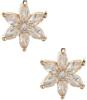 Southern Living Borrowed & Blue By Southern Living Cubic Zirconia Flower Stud Earrings