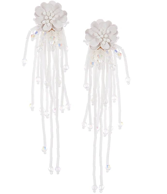 Southern Living Borrowed & Blue By Southern Living Flower Statement Drop Earring with Tassels