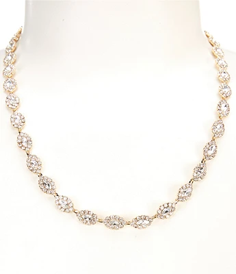 Southern Living Borrowed & Blue By Southern Living Gold Tone Marquis Crystal Collar Necklace