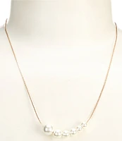 Southern Living Borrowed & Blue by Southern Living Graduating Pearl Delicate Chain Collar Necklace