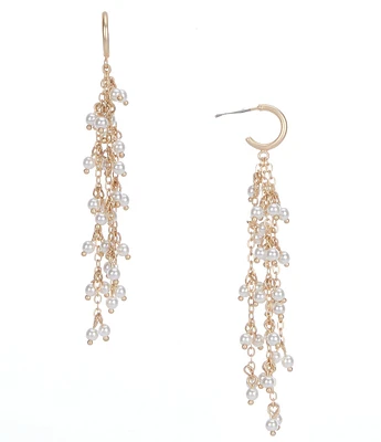 Southern Living Borrowed & Blue by Southern Living Multi Row Chain Shakey Pearl Chandelier Earrings