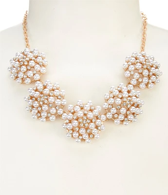 Southern Living Borrowed & Blue By Southern Living Pearl and Stone Cluster Statement Necklace