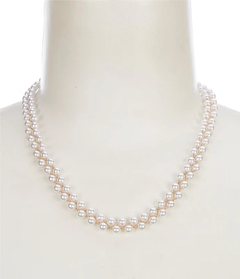 Southern Living Borrowed & Blue by Southern Living Pearl Chain Woven Collar Necklace
